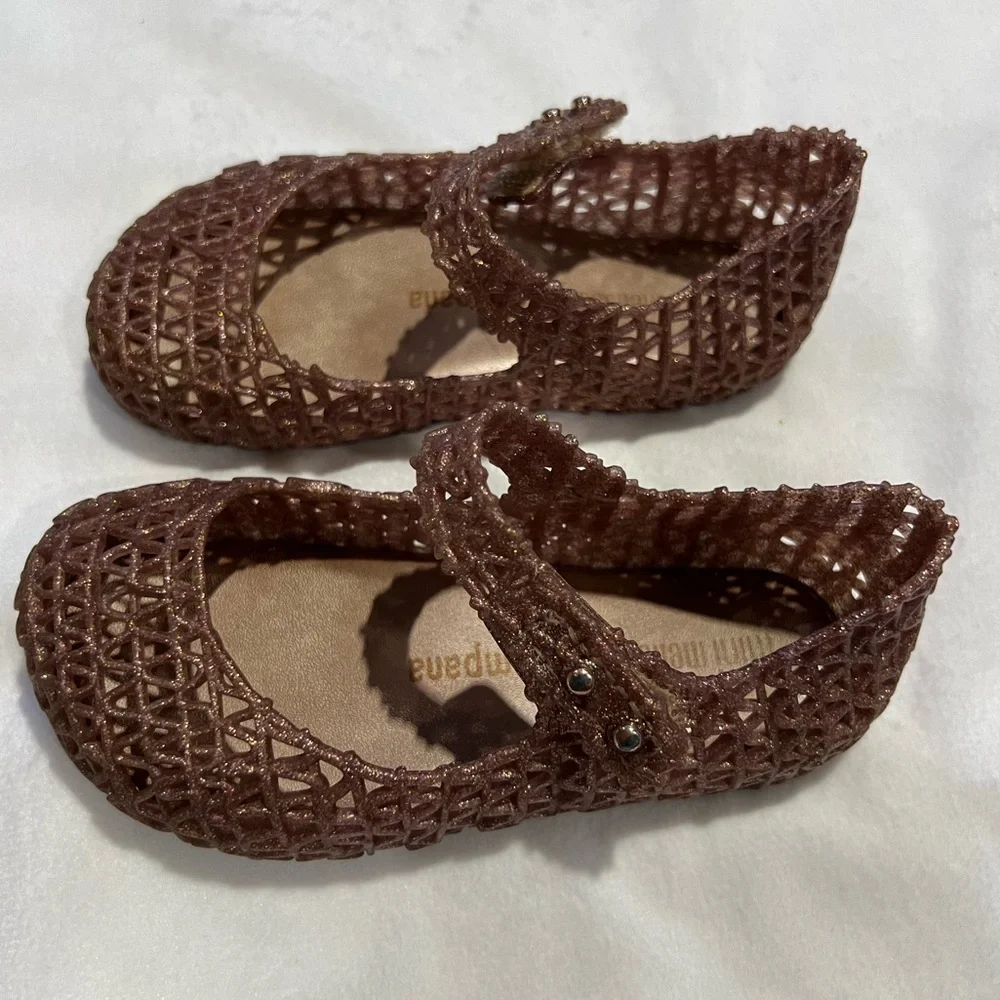 Mini Melissa Brown Mary Jane Jelly Shoes